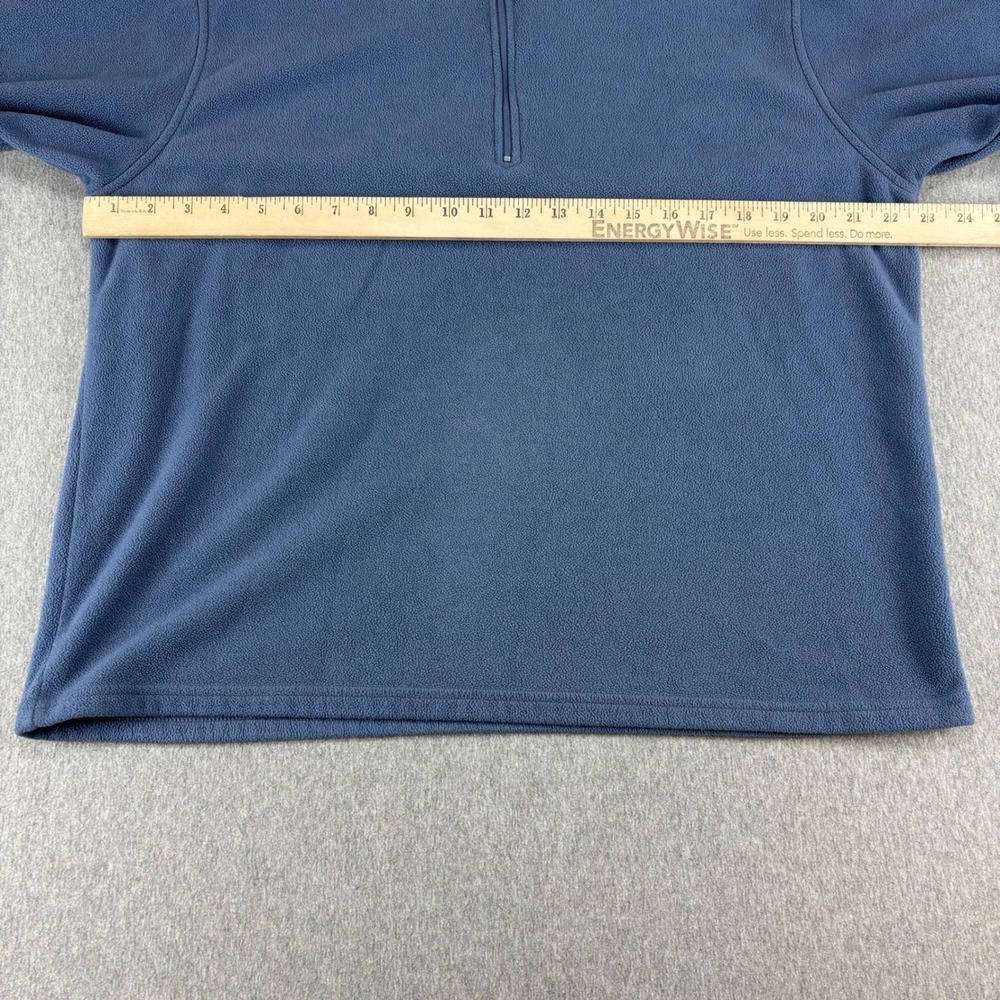 L.L.Bean Fleece Pullover Mens L Polartec Quarter Zip Blue Long‎ Sleeve Casual - Picture 4 of 12